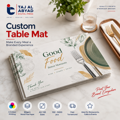 Custom Table Mat Printing – 4 Color, 80gsm Wood Free Paper