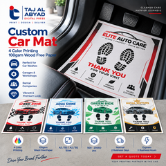 Car Mat – 1 or 2 Color, Wood Free 100gsm