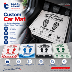 Car Mat – 1 or 2 Color, Wood Free 80gsm