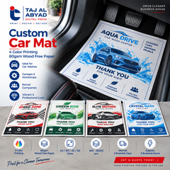 Custom Car Mat Printing – 4 Color, 80gsm Wood Free Paper