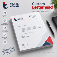 Custom Letterhead Printing – 100gsm Wood Free Paper