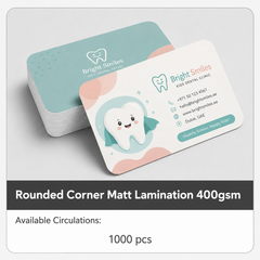 Rounded Corner Matt Laminated Business Cards – 400gsm