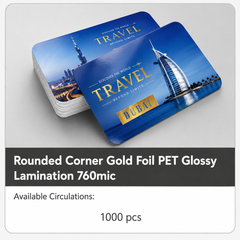 Rounded Corner Spot UV Velvet Lamination Business Cards – 760mic