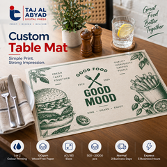 Table Mat – 1 or 2 Color, Wood Free 100gsm